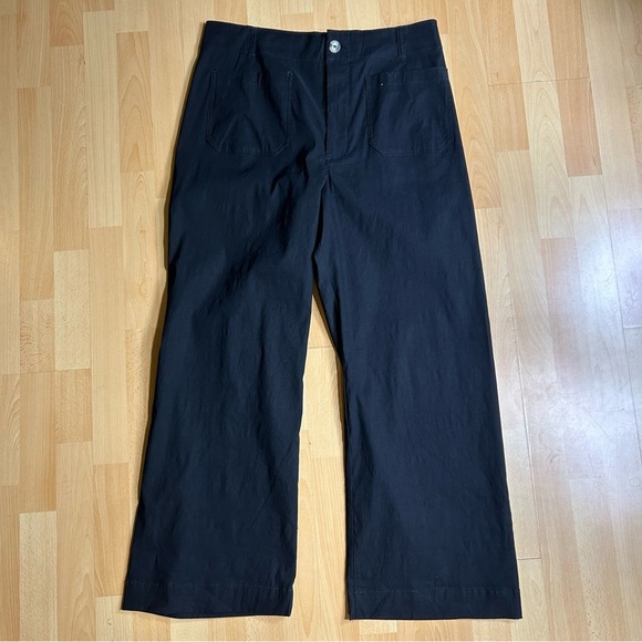 Anthropologie Maeve Colette Magic Fabric Crop Wide Leg Pant in Black 34 - Picture 6 of 15